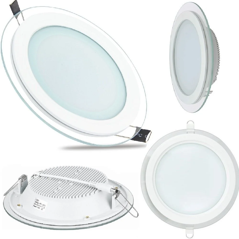 FARETTO LED TONDO DA INCASSO BIANCO IN VETRO TRASPARENTE DA 12W LUCE BIANCO - TrAdE Shop Traesio