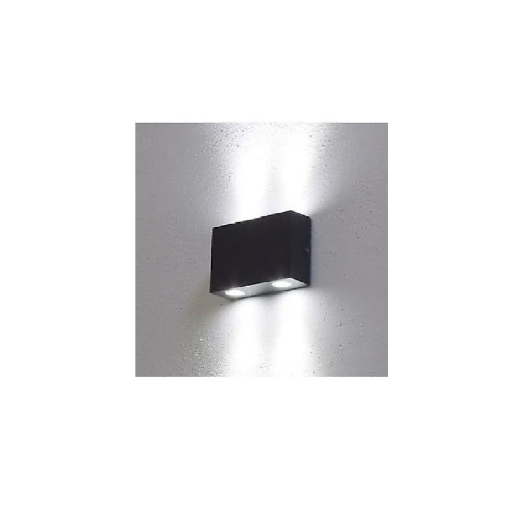 LAMPADA A PARETE APPLIQUE LED LUCE CALDA 4W SILVER PER INTERNO ESTERNO - TrAdE Shop Traesio