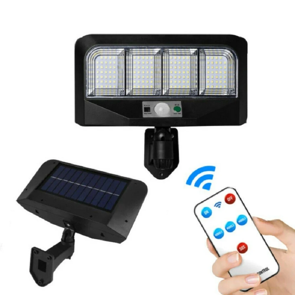 FARO ENERGIA SOLARE LED PANNELLO FARETTO SENSORE DI MOVIMENTO 50W 138 LED TA116 - TrAdE Shop Traesio