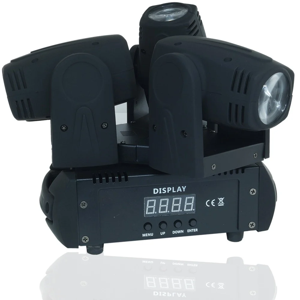 FARO FARETTO 3 LED RGBW TESTA ROTANTE EFFETTI DISCO DJ FLASH COLOR LED STROBO - TrAdE Shop Traesio