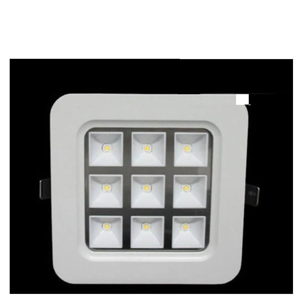 FARO FARETTO LED INCASSO A MOLLA 4W 9W 16W 25W QUADRATO CON CELLE A GRIGLIA - TrAdE Shop Traesio