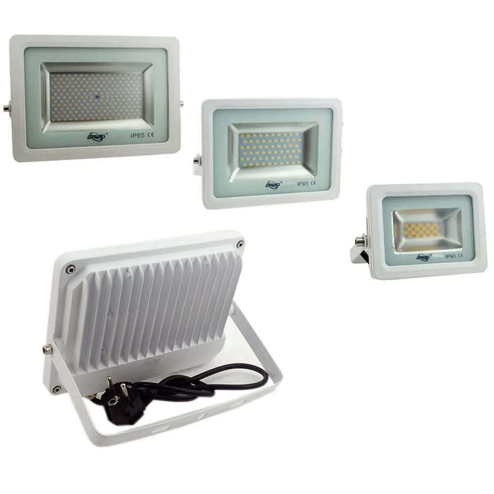 FARO FARETTO LED SMD 10W 20W 30W 50W 100W ULTRA SLIM DA ESTERNO COLORE BIANCO - TrAdE Shop Traesio