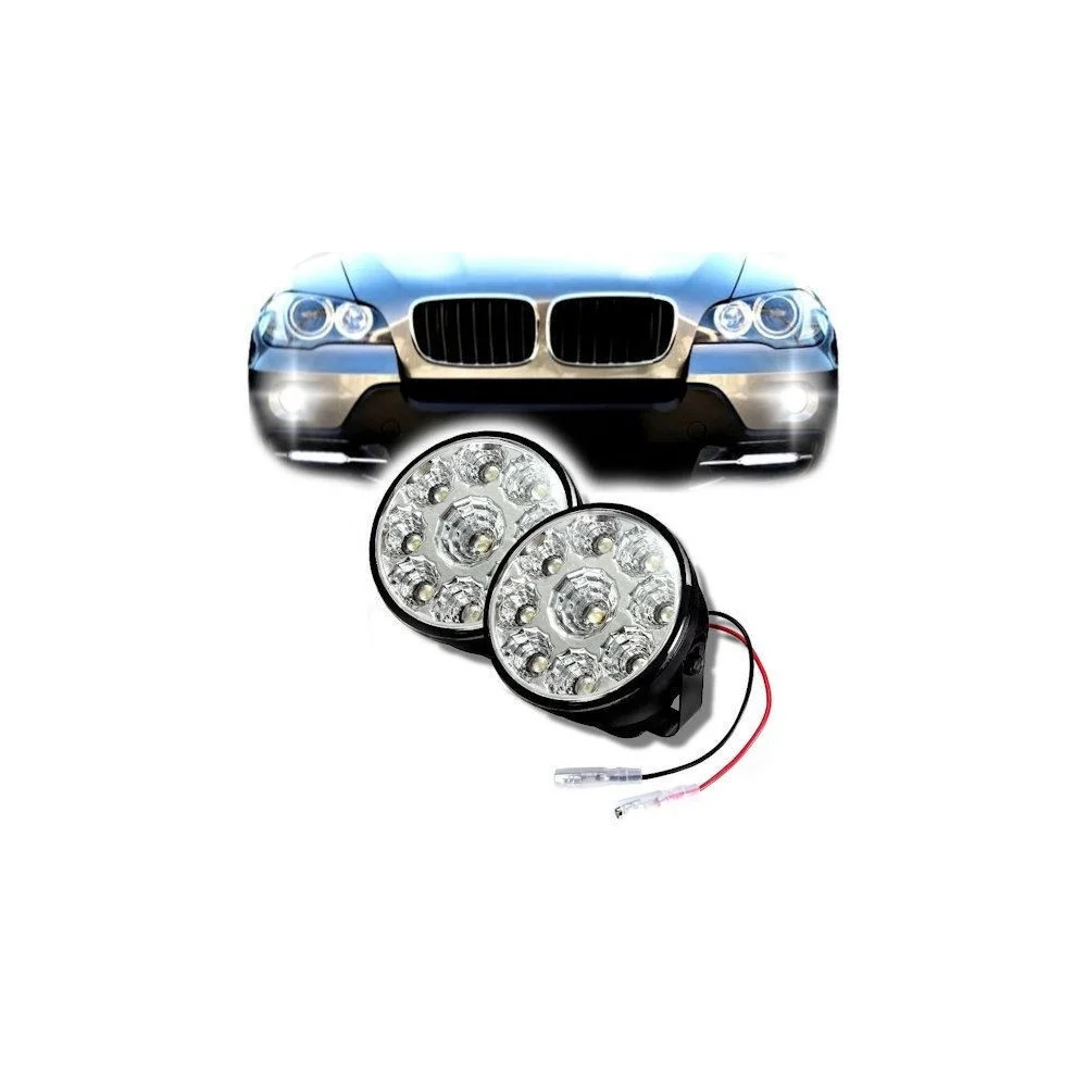 FARO FARETTO LED SMD AUTO COPPIA FARI FARETTI FENDINEBBIA SUV LUCI DIURNE 9 LED - TrAdE Shop Traesio