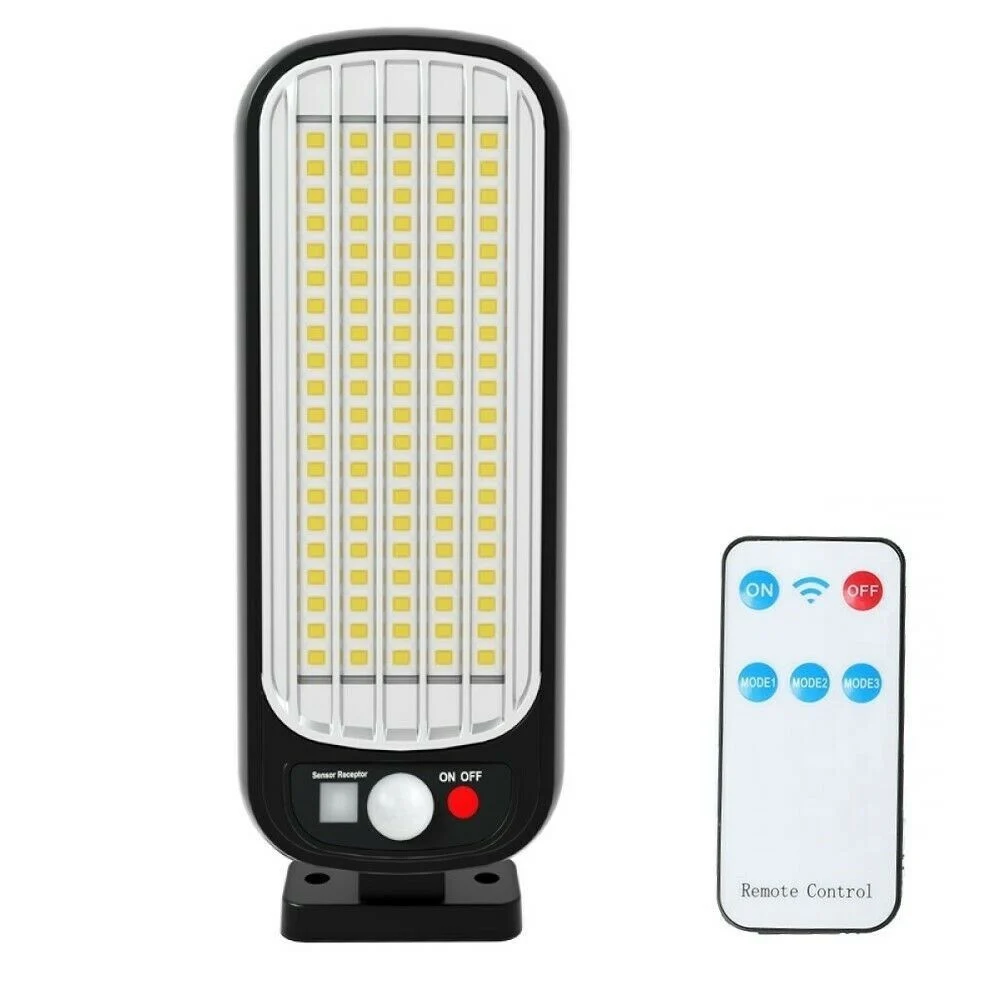 FARO LAMPIONE STRADALE CON PANNELLO SOLARE FOTOVOLTAICO SENSORE 100 LED SMD GL - TrAdE Shop Traesio