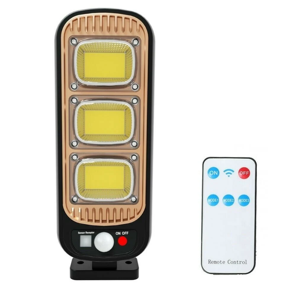 FARO LAMPIONE STRADALE CON PANNELLO SOLARE FOTOVOLTAICO SENSORE 54 LED COB GL - TrAdE Shop Traesio