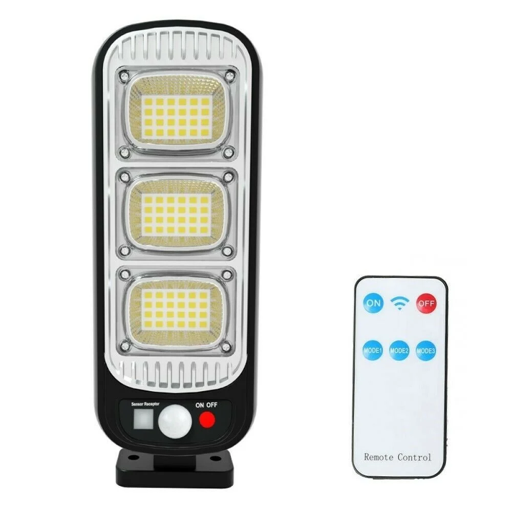 FARO LAMPIONE STRADALE CON PANNELLO SOLARE FOTOVOLTAICO SENSORE 72 LED SMD GL - TrAdE Shop Traesio