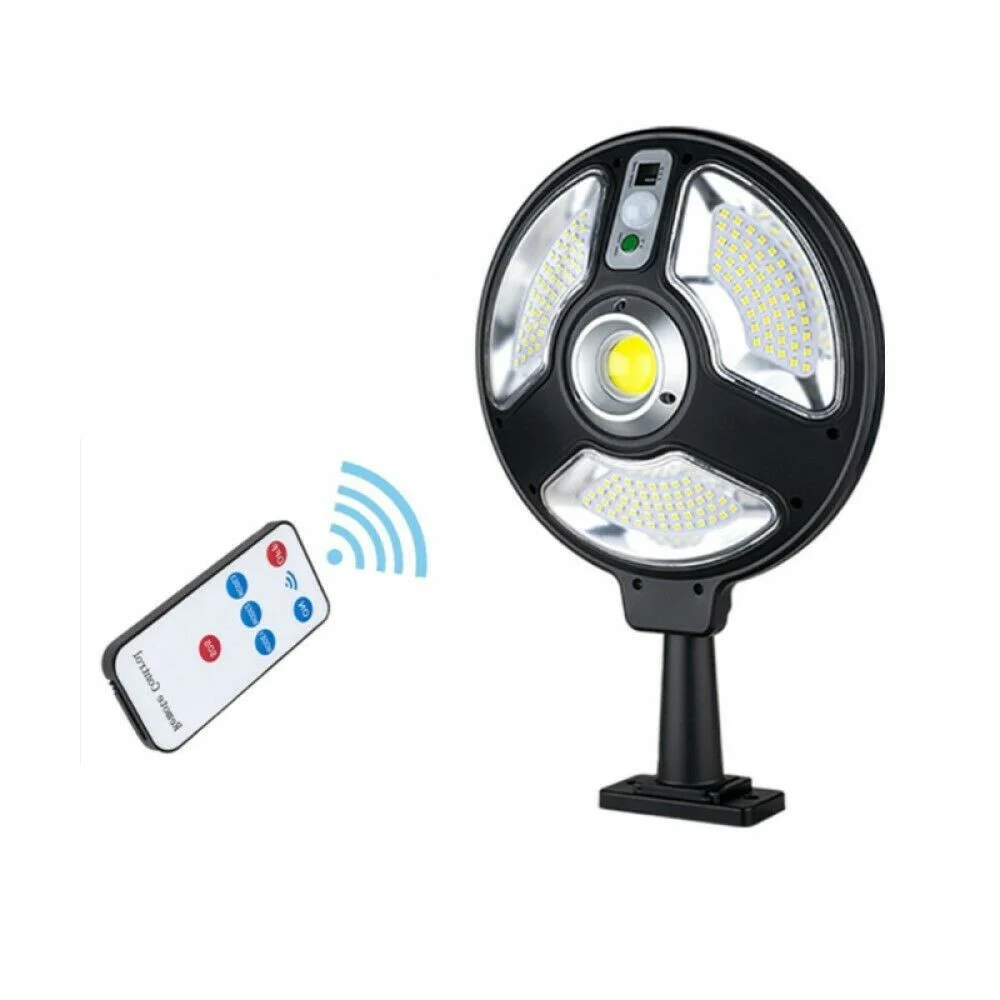 FARO LAMPIONE STRADALE SOLARE CON SENSORE DI MOVIMENTO TELECOMANDO 120 LED 1288B - TrAdE Shop Traesio