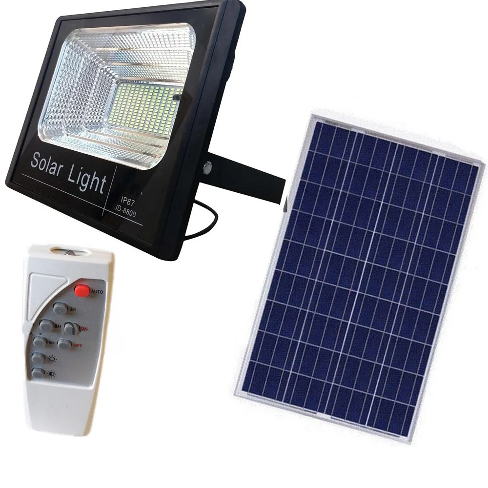 FARO PANNELLO ENERGIA SOLARE FARETTO LED LUCE BIANCA IP67 CON TELECOMANDO - TrAdE Shop Traesio