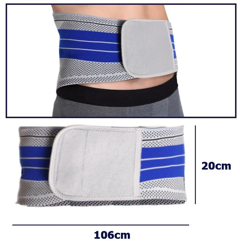 FASCIA POSTURALE SCHIENA SUPPORTO REGOLABILE A STRAPPO TUTORE LOMBARE BLU - TrAdE Shop Traesio