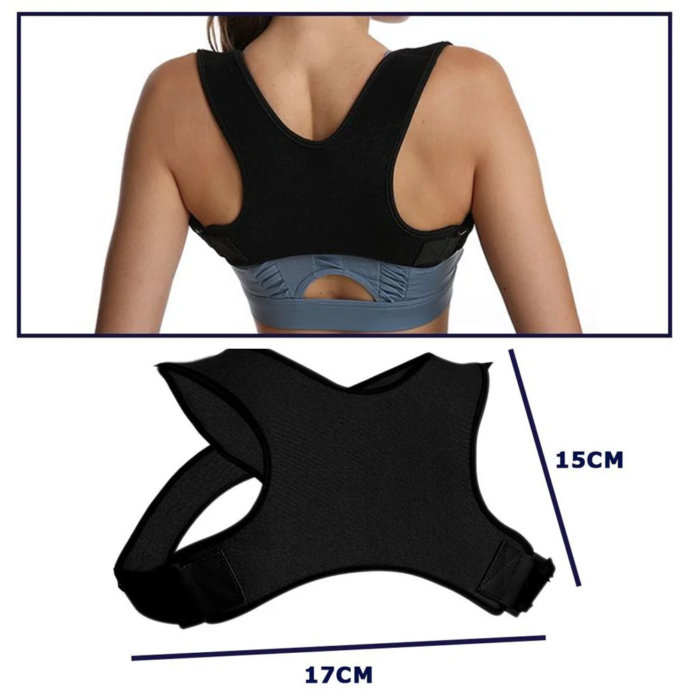 FASCIA TOP PER DONNA POSTURALE SCHIENA SUPPORTO REGOLABILE TUTORE LOMBARE NERO - TrAdE Shop Traesio