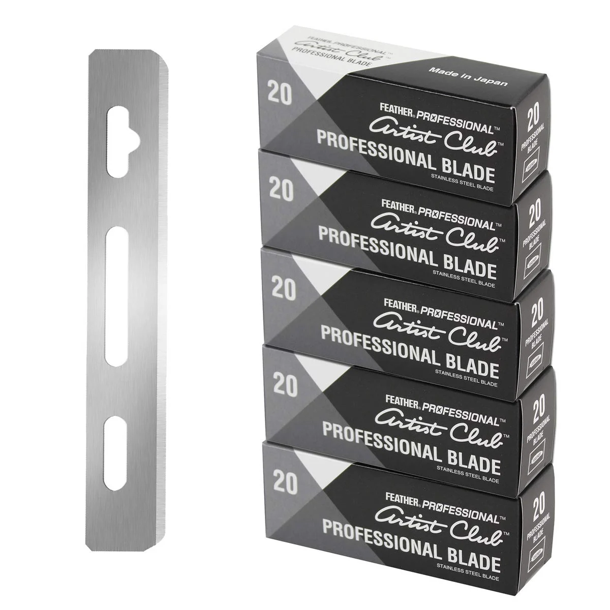 Cuchillas de Afeitar Profesionales Feather 20-Pack Set de 5