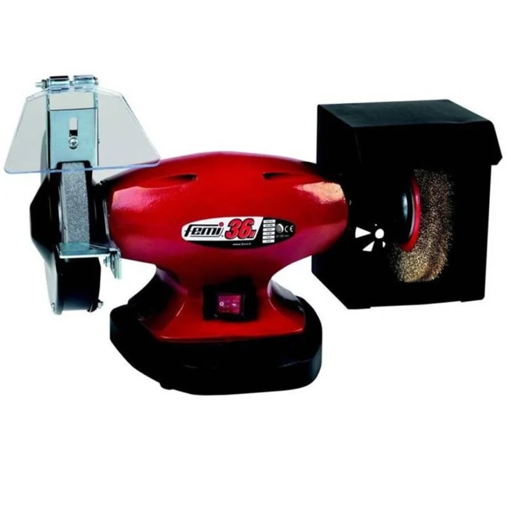FEMI MOLA SMERIGLIATRICE DA BANCO 450W COMBINATA CON SPAZZOLA D150 220V MOD.36N - TrAdE Shop Traesio