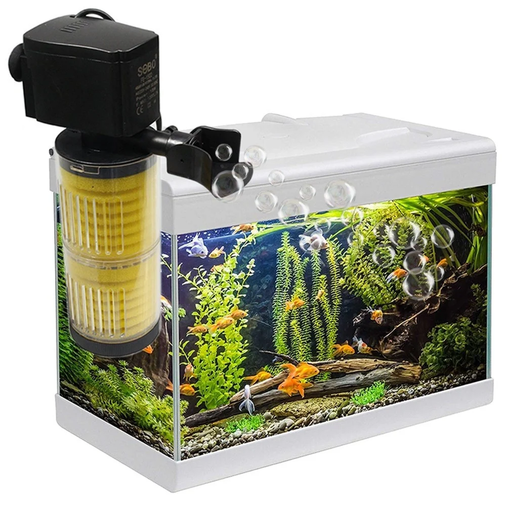 FILTRO IMMERSIONE ACQUARIO ACQUA DOLCE E SALATA 1200l/h POMPA INTERNA FK-1502