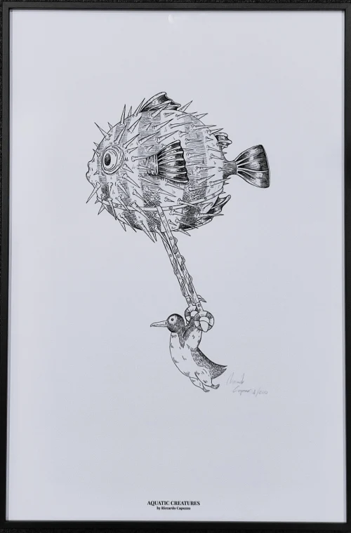 fine art print pinguino (collezione montgolfiers) - Arredamento marinaresco