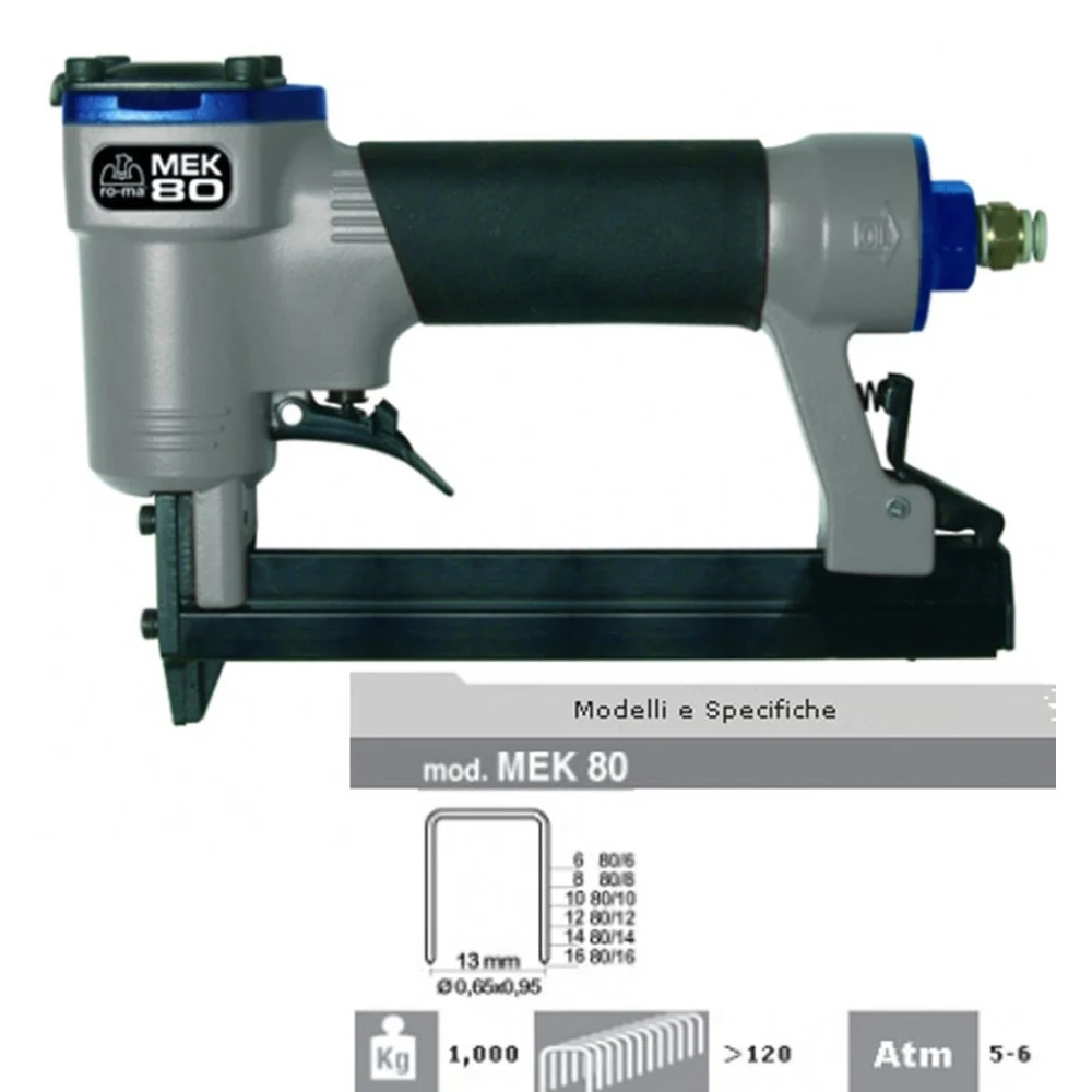 Fissatrice pneumatica RO-MA 5-6 atm MEK80 PROFESSIONALE ARIA COMPRESSA MAESTRI