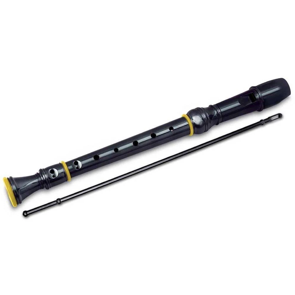 FLAUTO DOLCE SOPRANO DITEGGIATURA BAROCCA SCUOLA MEDIA NERO STRUMENTO MUSICALE - TrAdE Shop Traesio