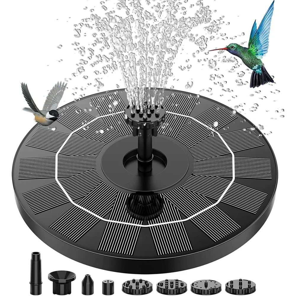 FONTANA CON PANNELLO SOLARE DA GIARDINO PER LAGHETTO PISCINA UCCELLI ACQUA - TrAdE Shop Traesio