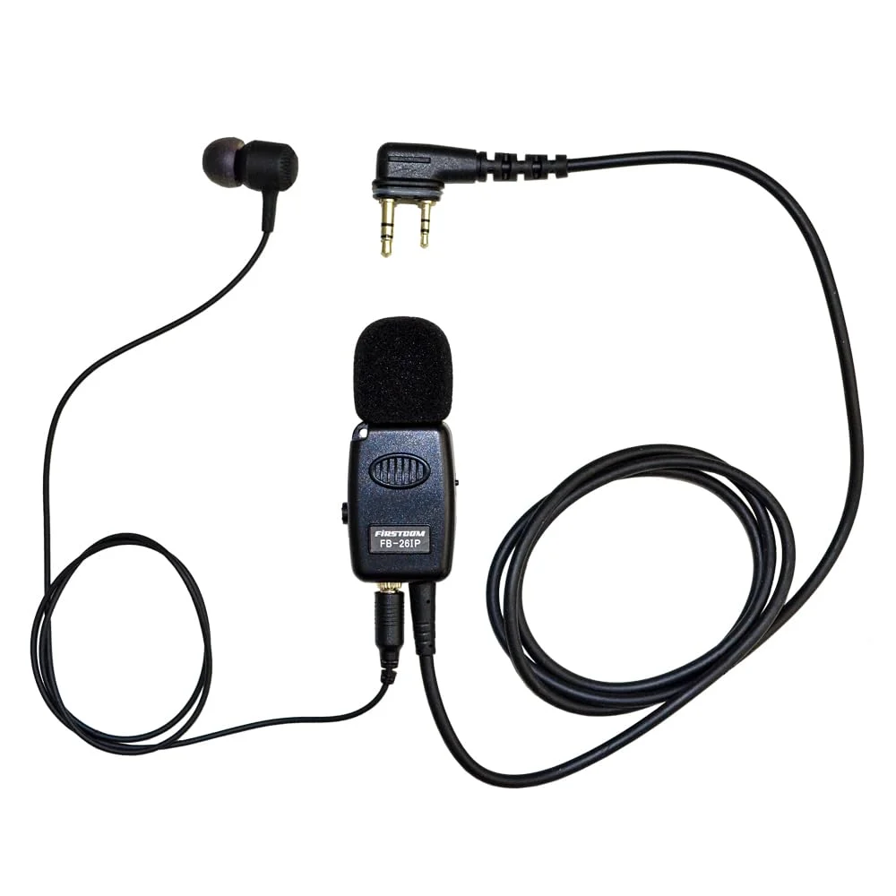 F.R.C. FIRSTCOM FB-26IP auricolare microfono clip per radio Icom 2-pin IP67