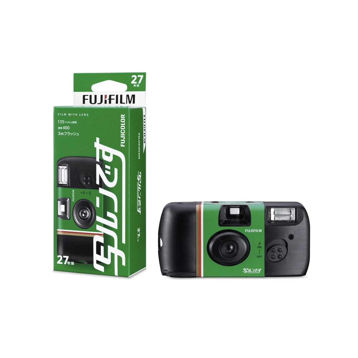 FUJIFILM Fujicolor Film Standard 27 Esp. Retro Design, Facile da Usare, LF JDV1, 3 Colori - FUJI FILM