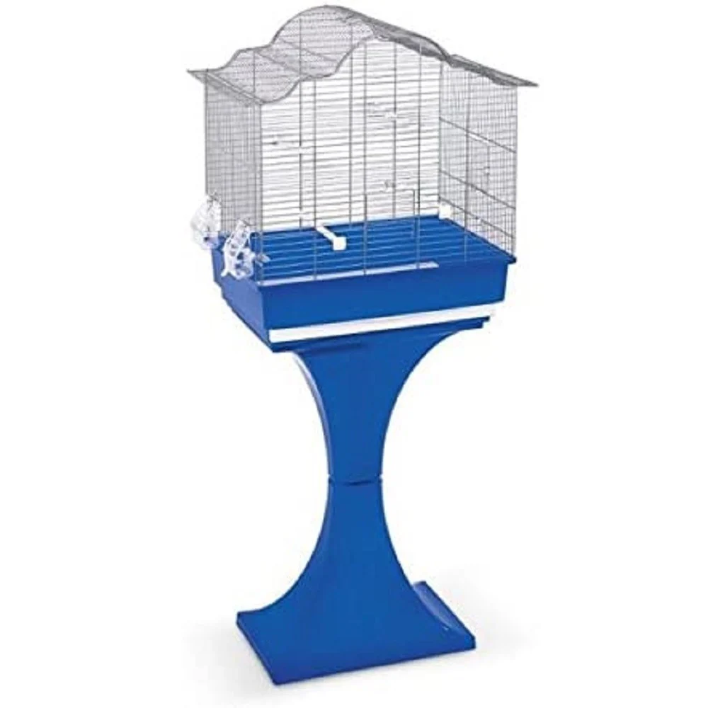 GABBIA PER UCCELLI SOPHIA METALLO PLASTICA CON SUPPORTO PIEDISTALLO 62X40X134CM - TrAdE Shop Traesio