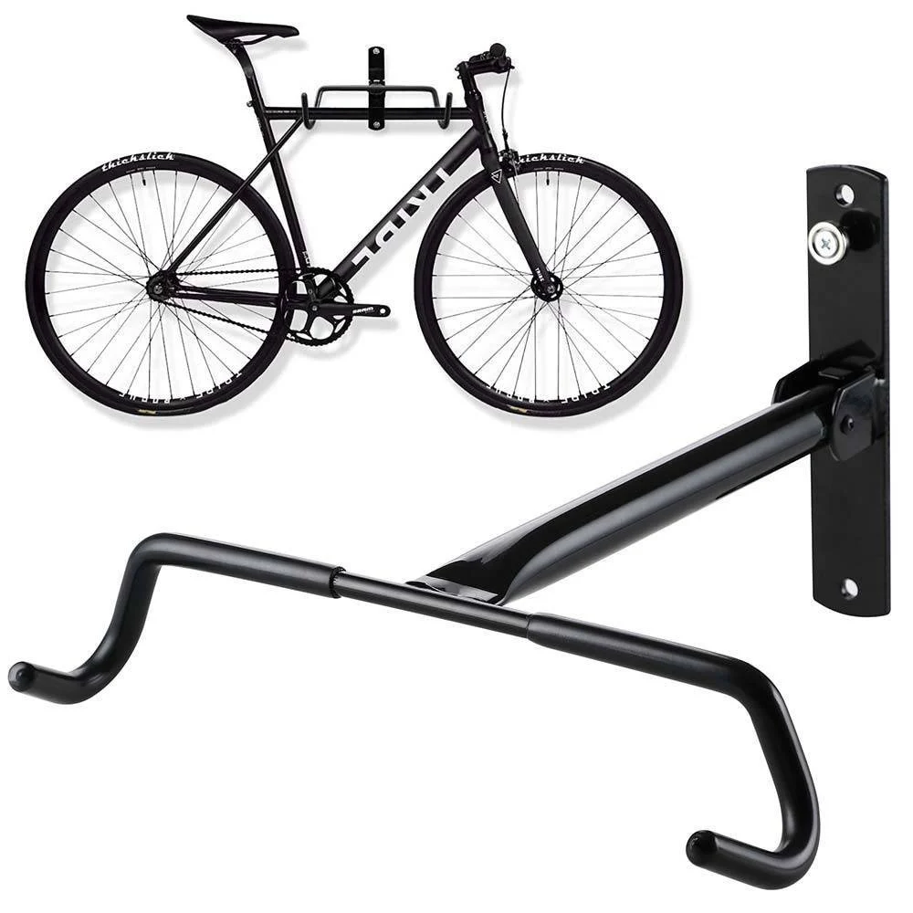 GANCI PORTA BICICLETTA BICI DA MURO SUPPORTO BIKE PIEGHEVOLE 31CM IN ACCIAIO - TrAdE Shop Traesio