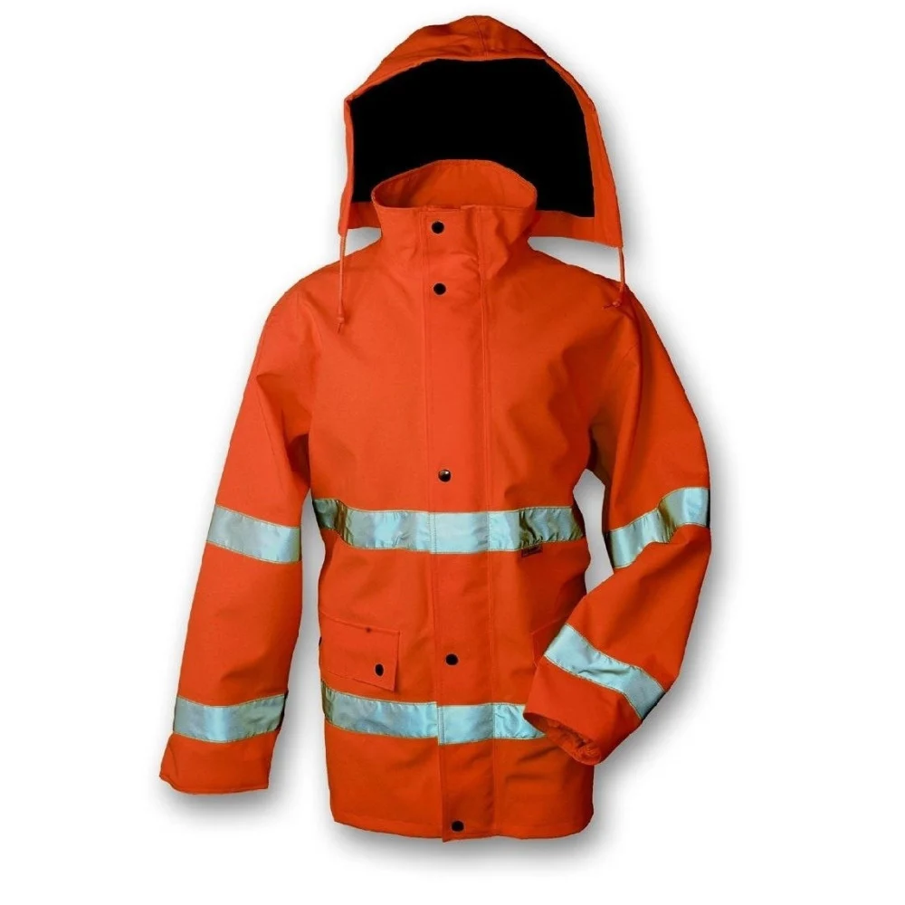GIACCONE ARANCIO AD ALTA VISIBILITÀ IN GORE-TEX CON FODERA IN RETE DI NYLON