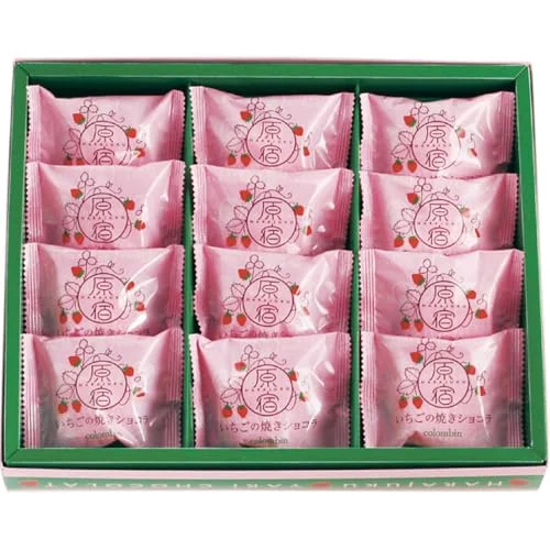 Ginza Columban Tokyo Baked Strawberry Chocolates 12 Pieces Strawberry - Colombin