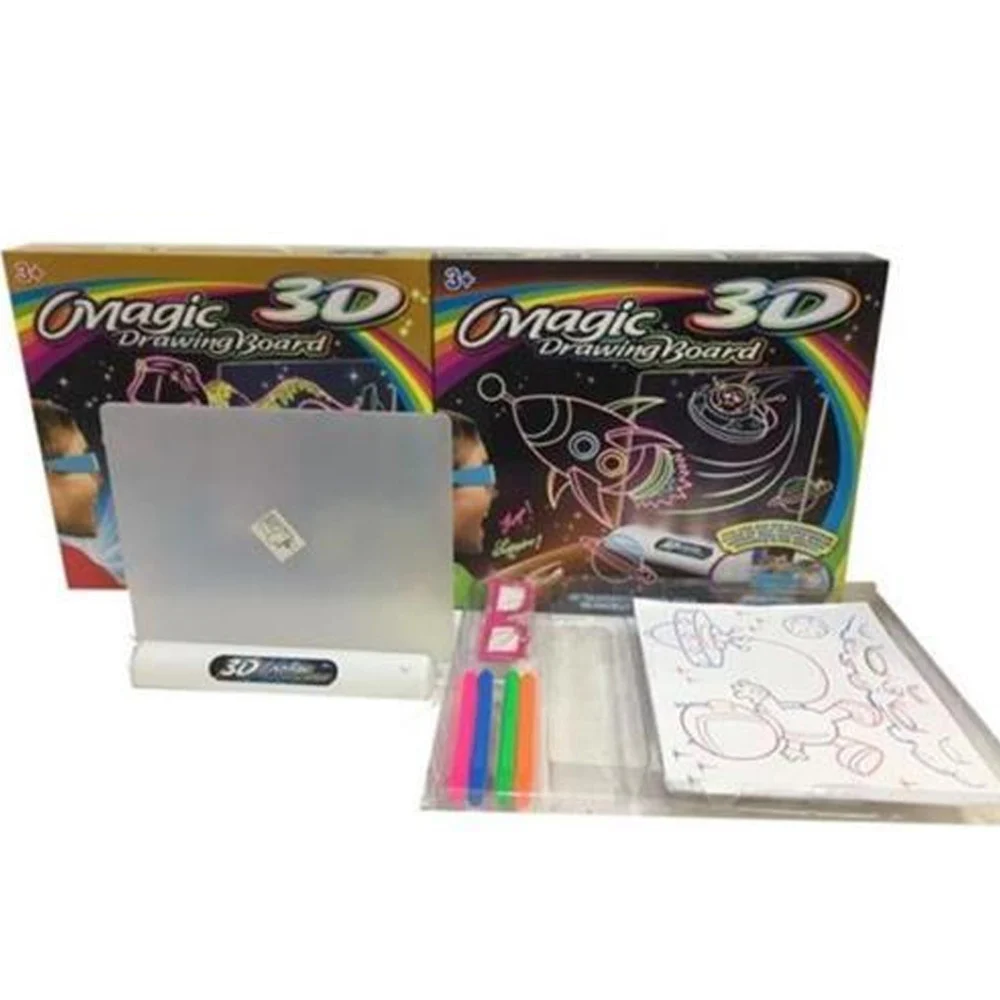 GIOCO EDUCATIVO LAVAGNA MAGICA 3D CON OCCHIALI E PENNARELLI COLORATI - TrAdE Shop Traesio