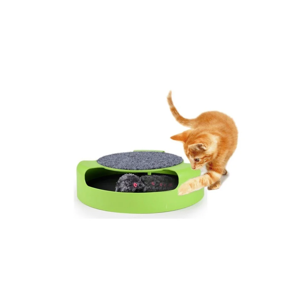 GIOCO PER GATTI 25 CM ACCHIAPPA IL TOPO DUPLICE FUNZIONE CON TIRAGRAFFI - TrAdE Shop Traesio