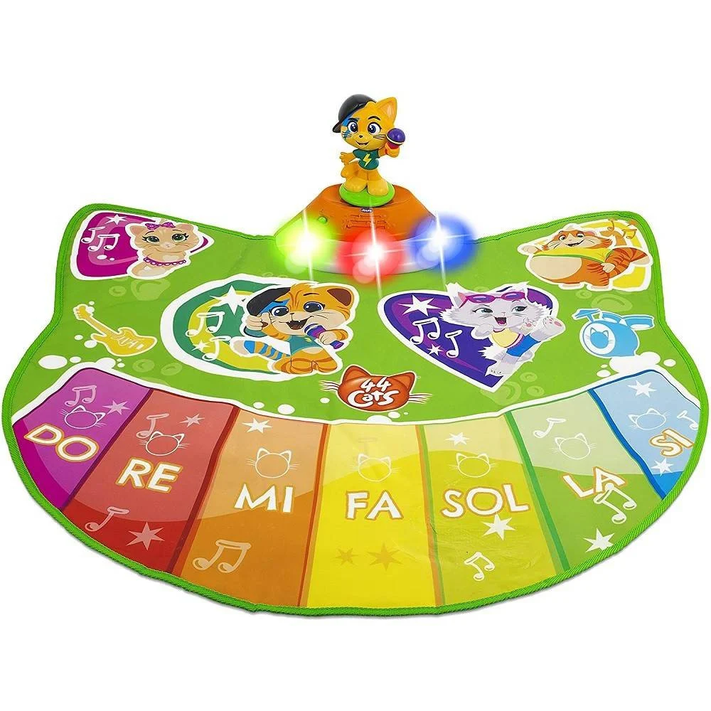 GIOCO TAPPETO DANCE MUSICALE MORBIDO 44 GATTI CON SUONI E LUCI RGB +2 4 ANNI - TrAdE Shop Traesio