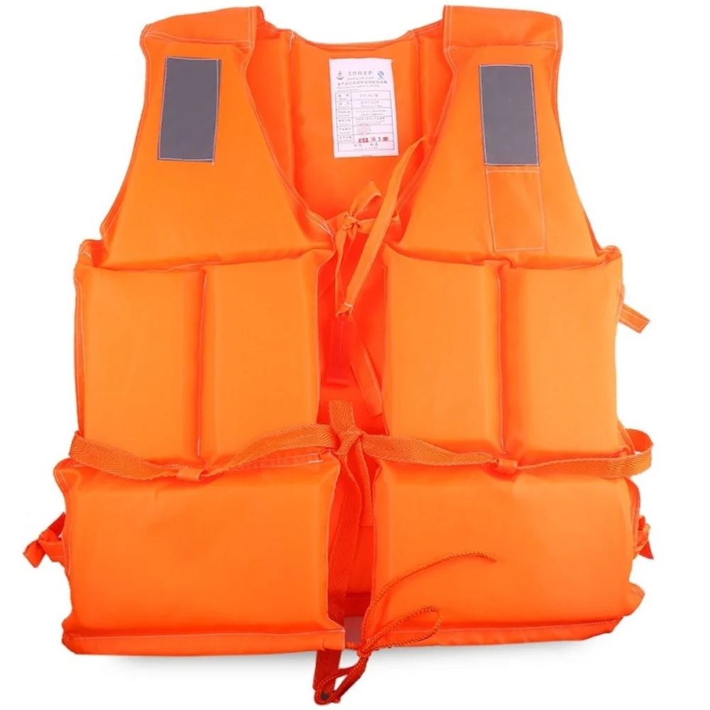 GIUBBOTTO SALVATAGGIO ARANCIONE CON FISCHIETTO PER MARE SCII NAUTICO NAVIGAZIONE - TrAdE Shop Traesio