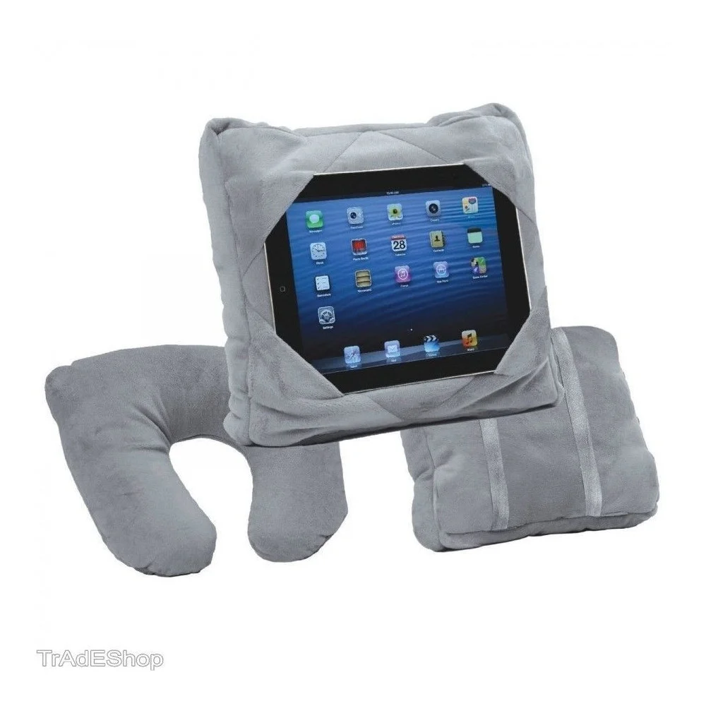 GOGO PILLOW 3 IN 1 CUSCINO SUPPORTO PORTA TABLET DA VIAGGIO POGGIATESTA AUTO - TrAdE Shop Traesio