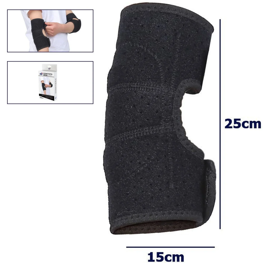 GOMITIERA FASCIA ELASTICA SUPPORTO TUTORE PER GOMITO ANALLERGICO BAMBINI NERO S - TrAdE Shop Traesio