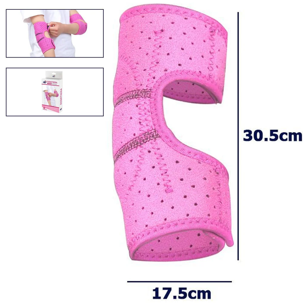 GOMITIERA FASCIA ELASTICA SUPPORTO TUTORE PER GOMITO ANALLERGICO BAMBINI ROSA M - TrAdE Shop Traesio