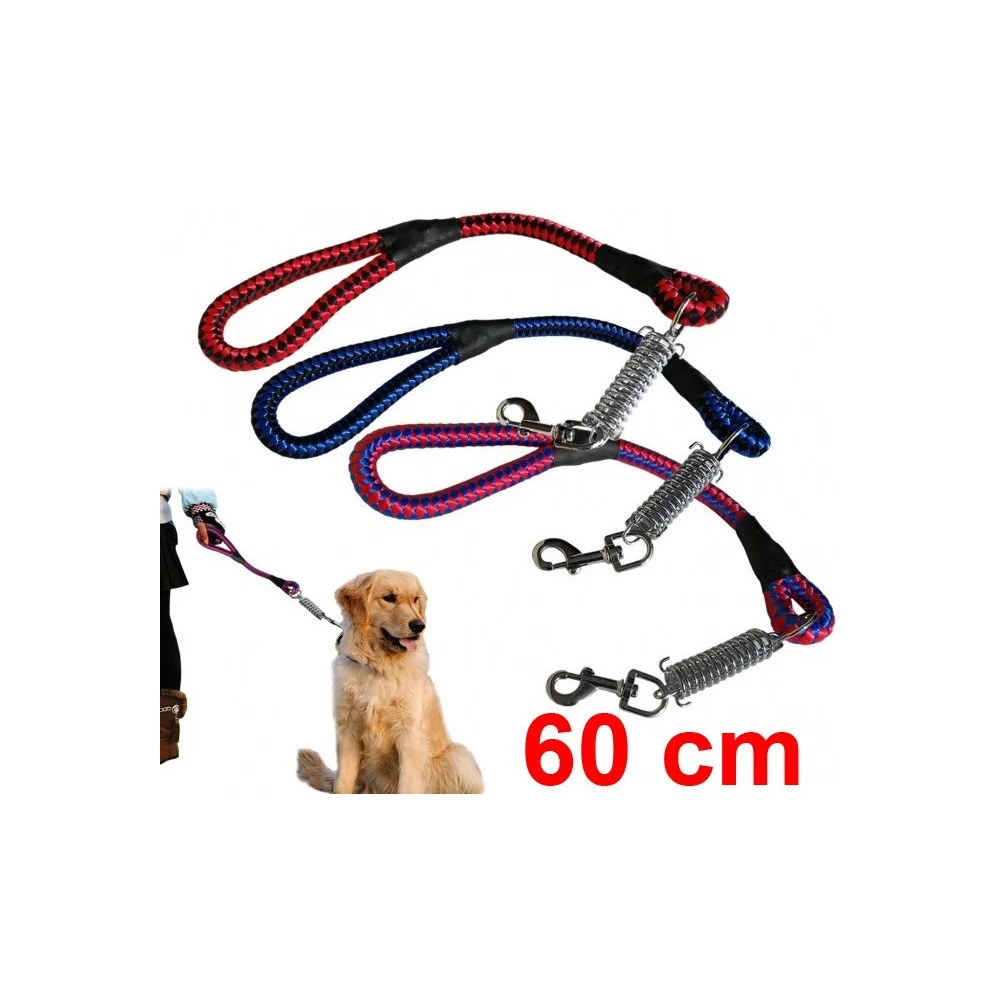 GUINZAGLIO CORTO MOD. SAN DIEGO CORDA INTRECCIATA CON MOSCHETTONE A MOLLA 60 CM - TrAdE Shop Traesio