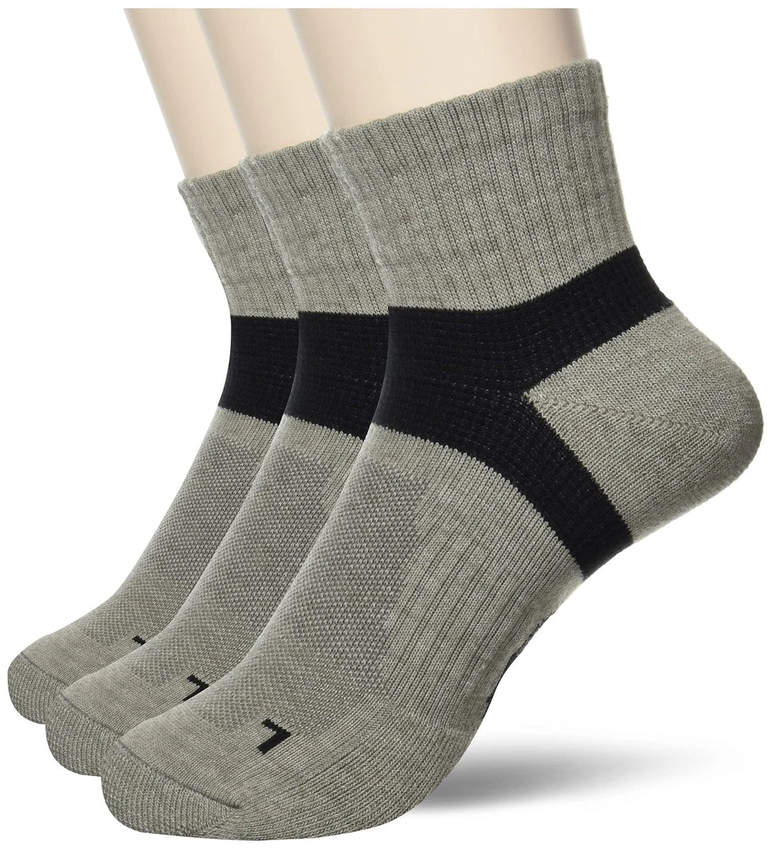 Gunze Calze Attive Taping Supporto Arco Corto 25-27cm Grigio Chiaro 3 Paia