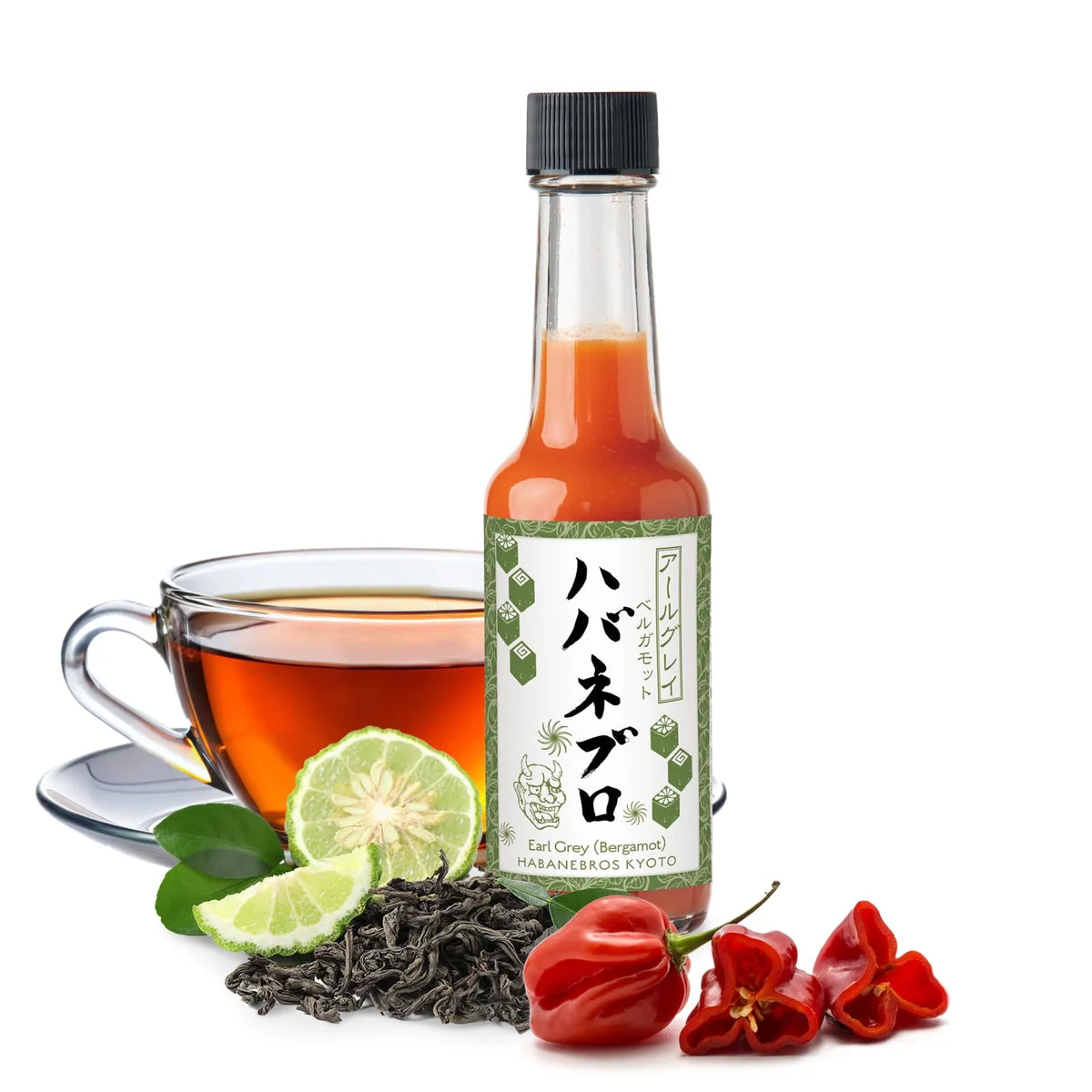 Habanebros Salsa piccante habanero Earl Grey al bergamotto 60ml Kyoto