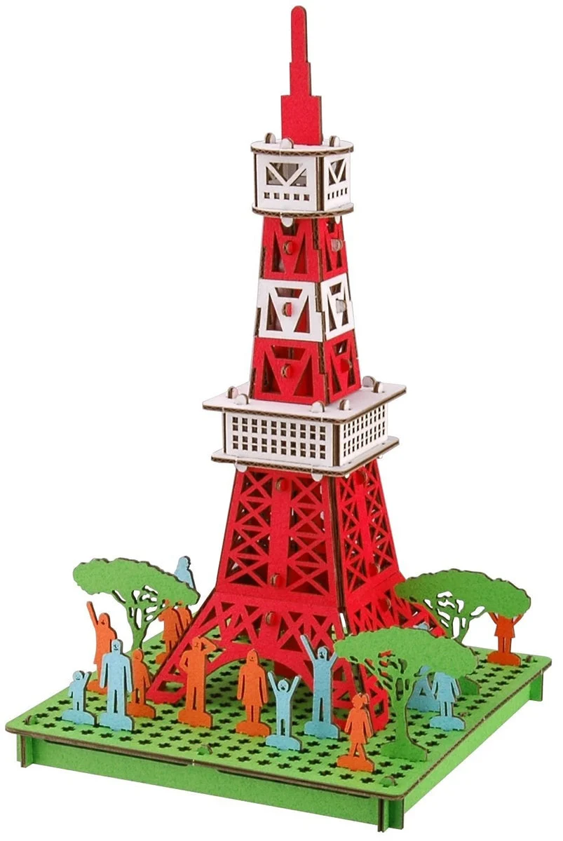 hacomo PUSU PUSU Tokyo Tower Cardboard Model Kit