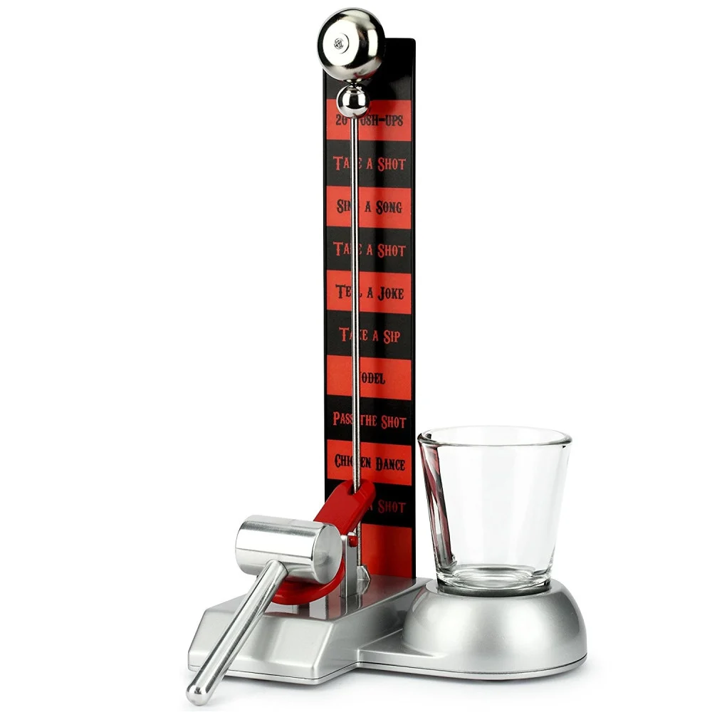 HAMMER SHOT GIOCO ALCOLICO TORRE GONG MARTELLO BICCHIERE LIQUORE PER ADULTI - TrAdE Shop Traesio