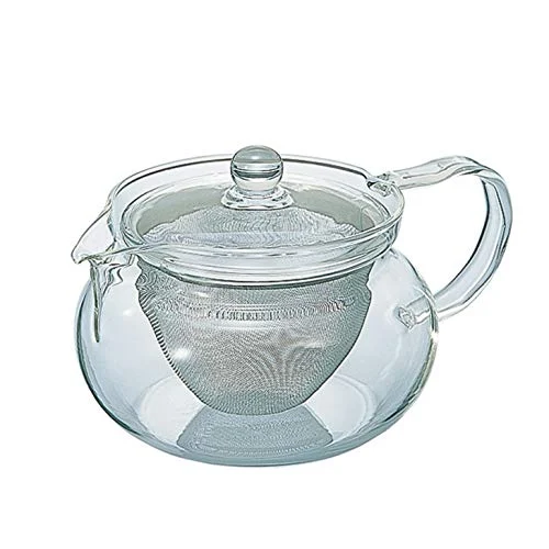 HARIO Tea Kyusu 450ml Round Microwave-Safe CHJMN-45T Transparent