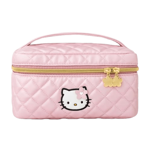 Hello Kitty 50th Anniversary Special Book Quilted Pouch Exclusive Collectible Pink 11.5x21x10 cm