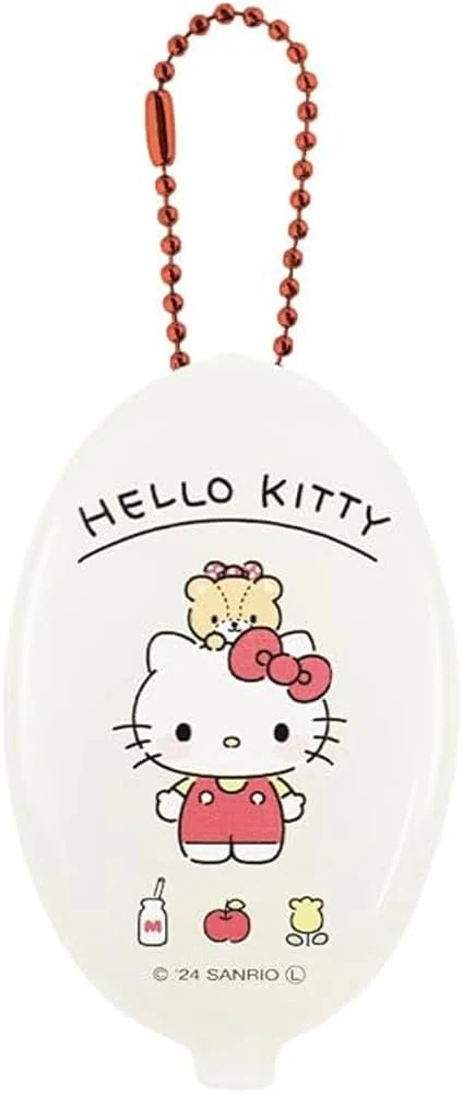 Sanrio Hello Kitty portamonete in gomma traslucido H80×W50×D10 mm bianco