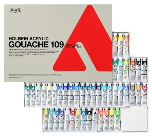 Holbein Gouache acrilica Set 109 colori D436 20 ml