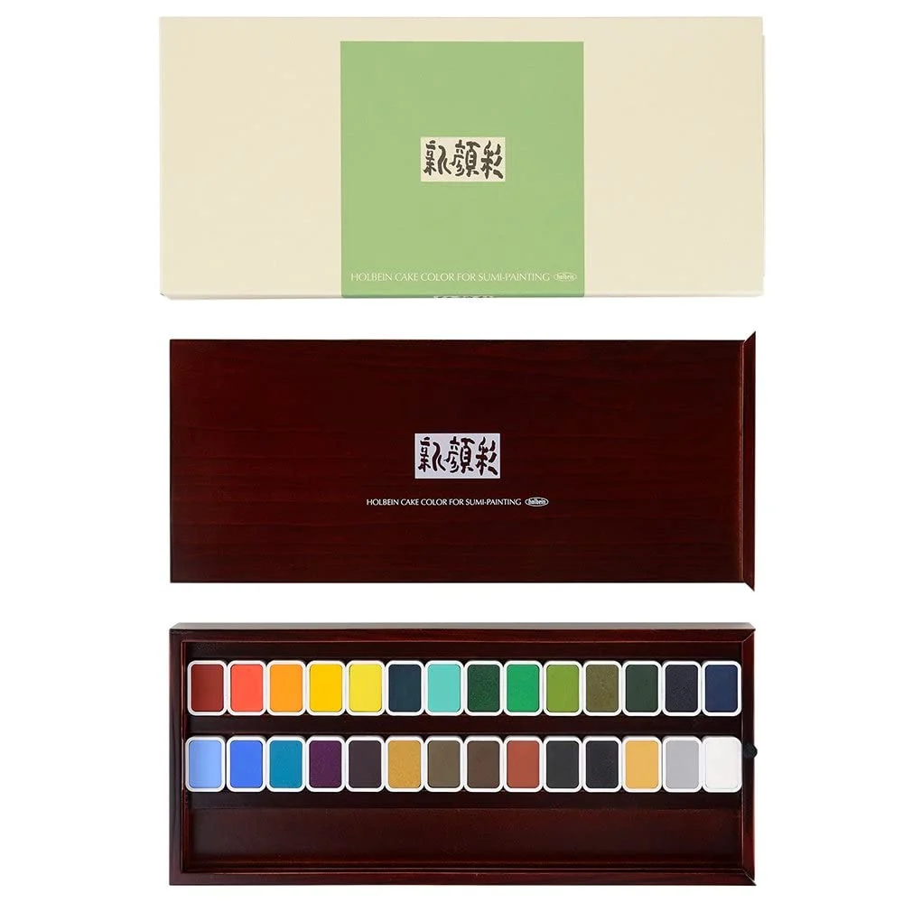 Holbein Acquerelli Solid Watercolors Set Shinkasai N353 28 Colori 02353
