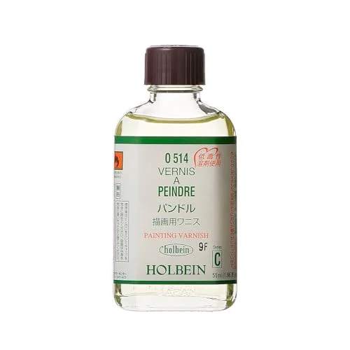Holbein Varnish per Pittura ad Olio O514 55ml Liquido Trasparente Giallo