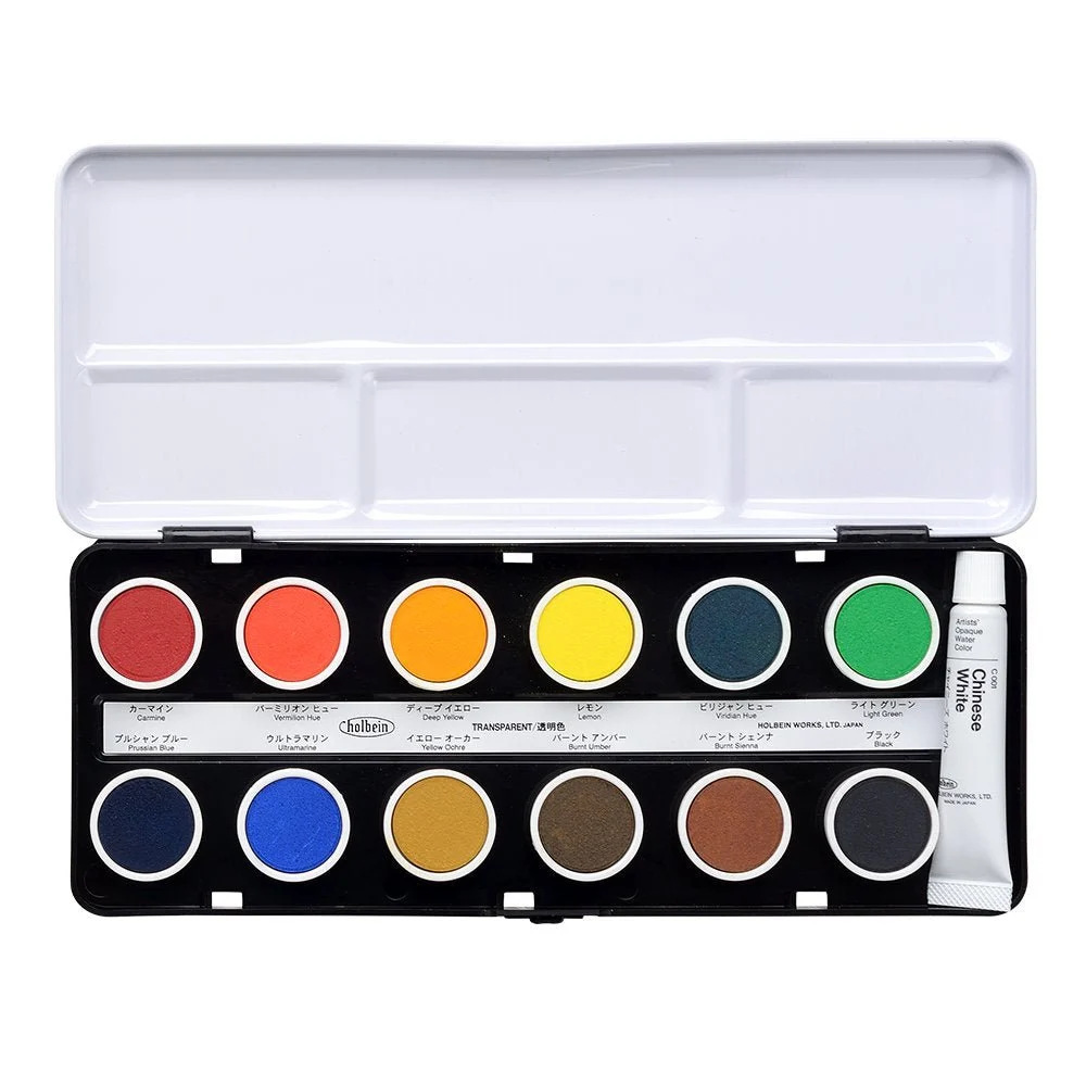 Holbein Set di Cake Acquerelli 12 Colori Trasparenti C010 02010