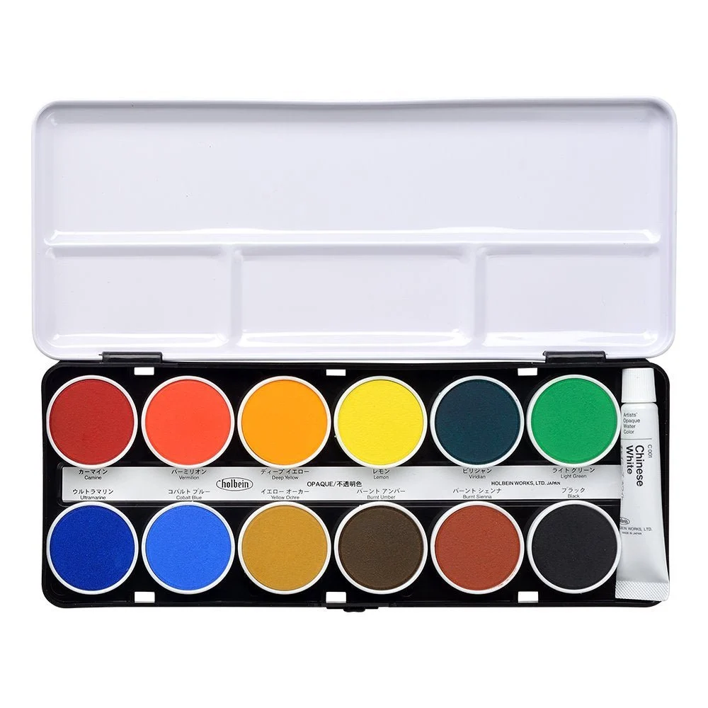 Holbein Acquerelli Solid Opaque 12 Color Set C030 02030