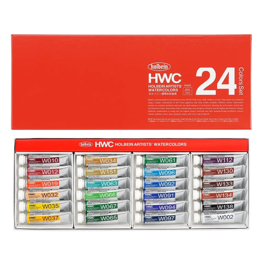 Holbein Acquerelli Trasparenti Set da 24 Colori 5ml W405 3405