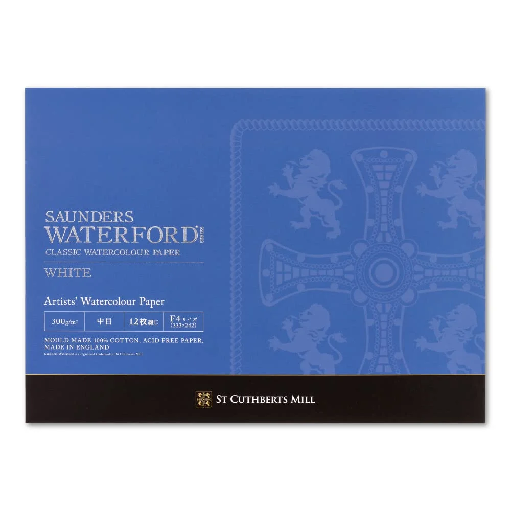 Holbein Waterford Watercolor Paper Block F2 White Cold Press 300gsm 12 Sheets