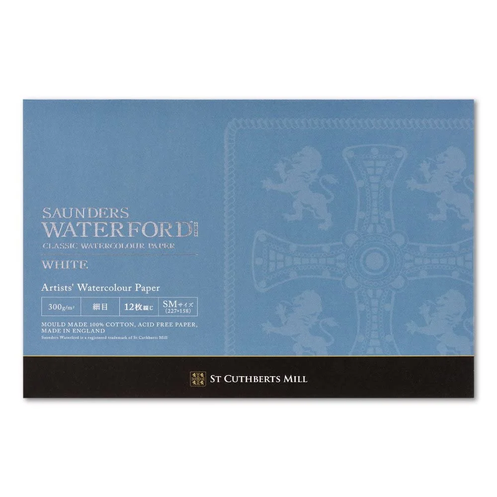 Holbein Waterford blocco carta acquerello bianca grana fine 300gsm SM 12 fogli